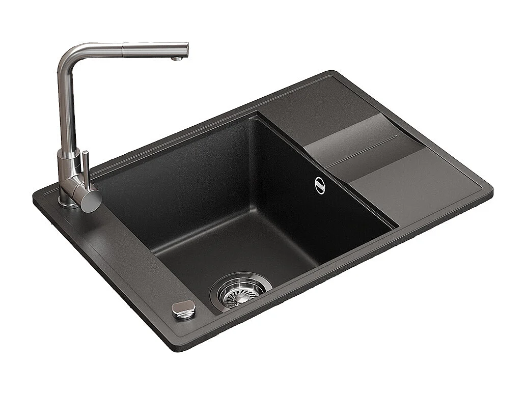 Spülbecken schwarz 67x50x20 osaka
