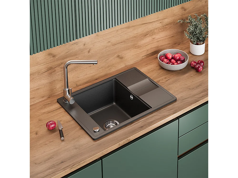 Spülbecken schwarz 67x50x20 osaka