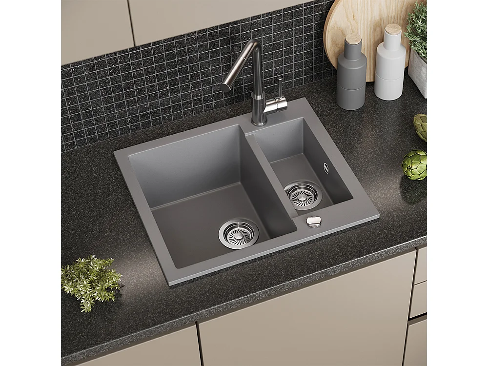 Spülbecken grau 58x50x28 prag