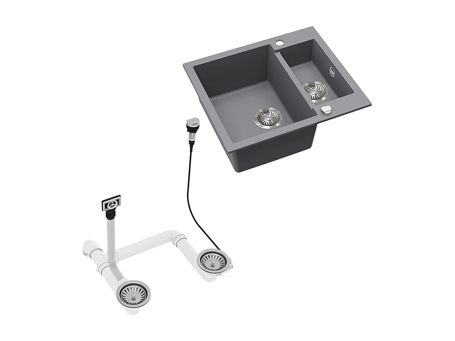 Spülbecken grau 58x50x28 prag