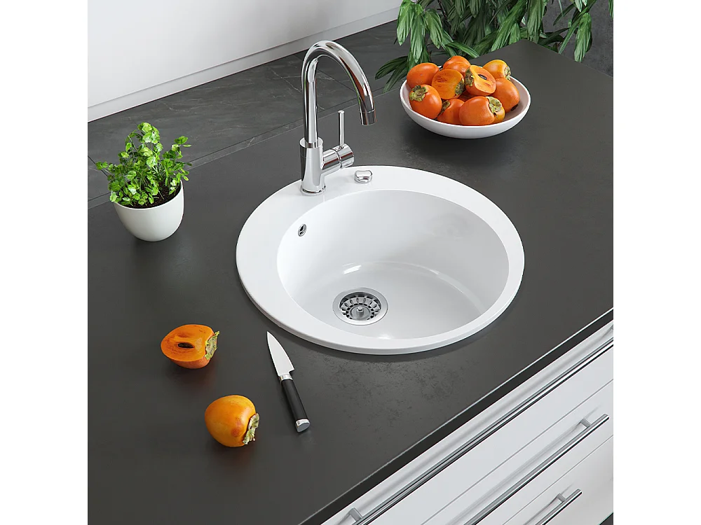 Spülbecken weiß 50.5x50.5x19 valencia