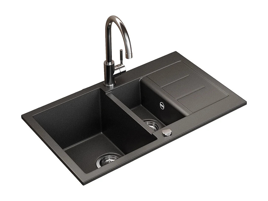 Evier noir 80x50x20 seattle