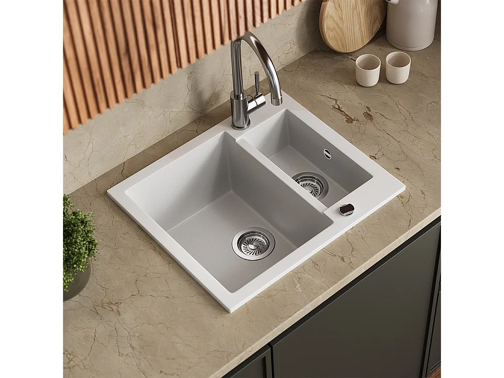 Evier blanc 58x50x28 prag