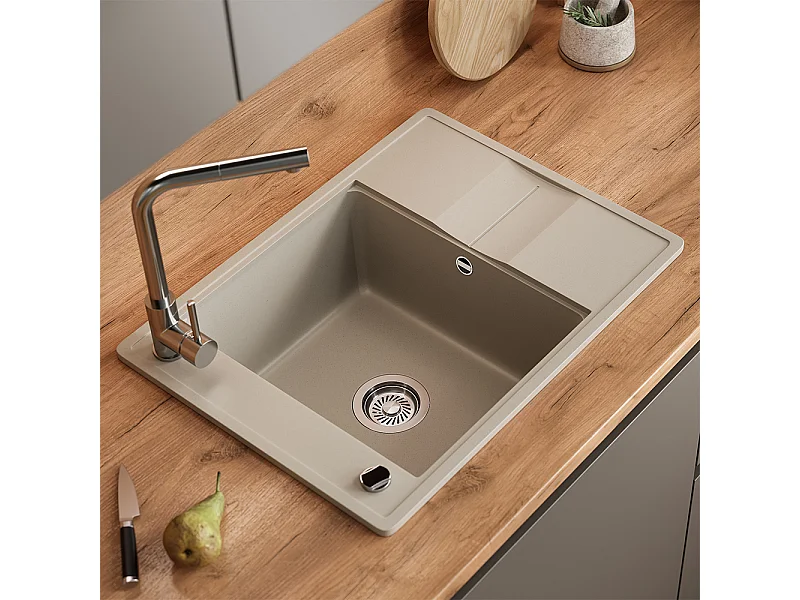 Spülbecken beige 67x50x20 osaka