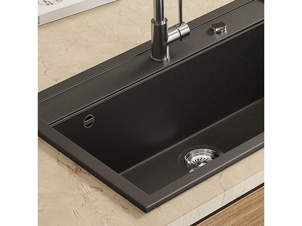 Spülbecken schwarz 80x51x20 sydney