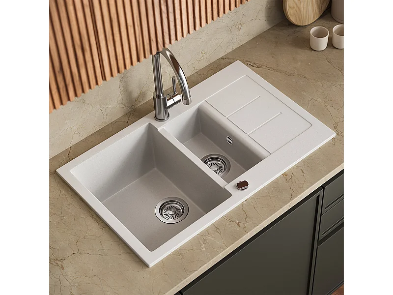 Spülbecken weiß 80x50x20 seattle