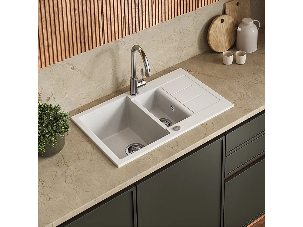 Evier blanc 80x50x20 seattle