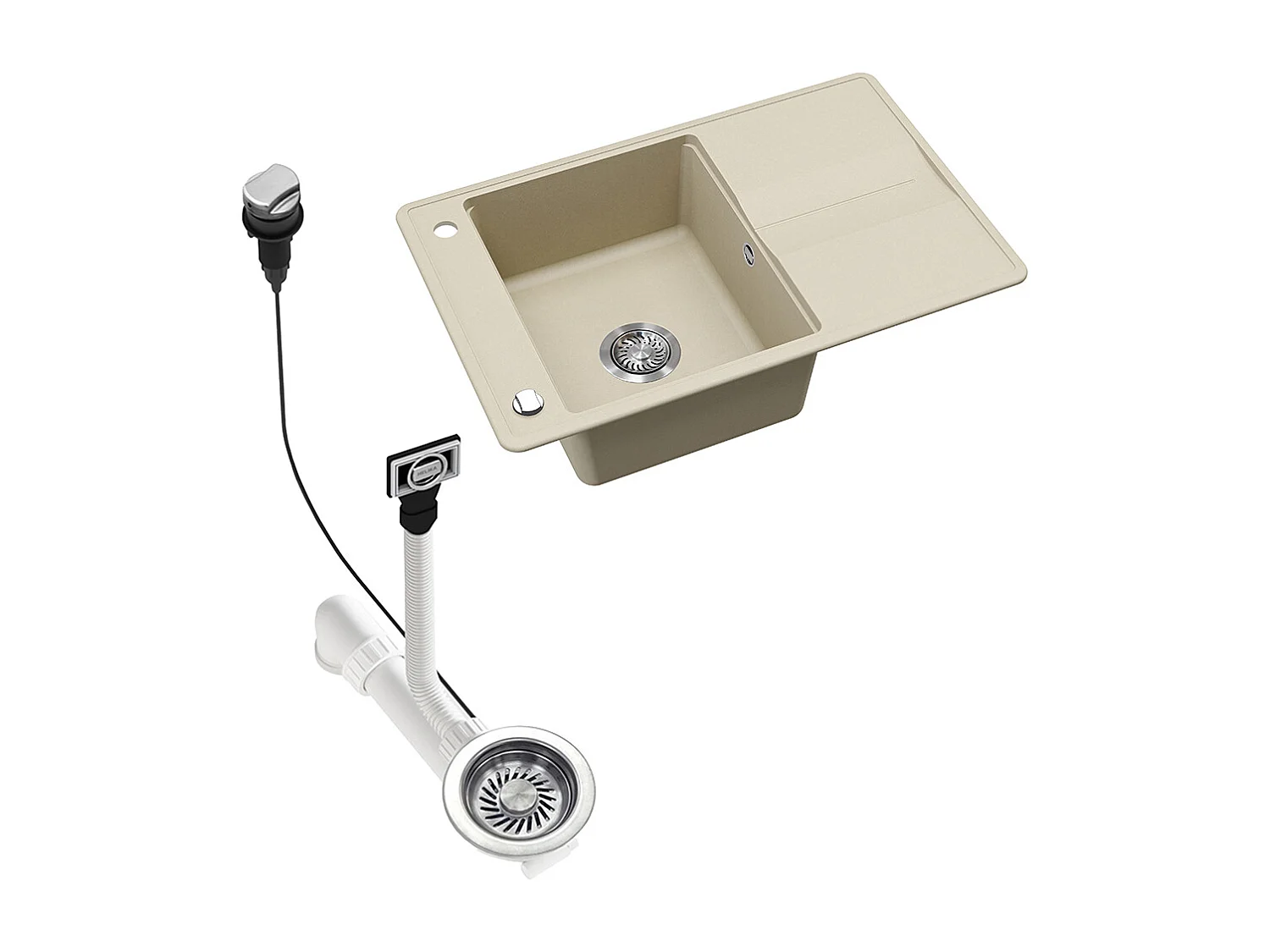 Spülbecken beige 78x50x20 kyoto