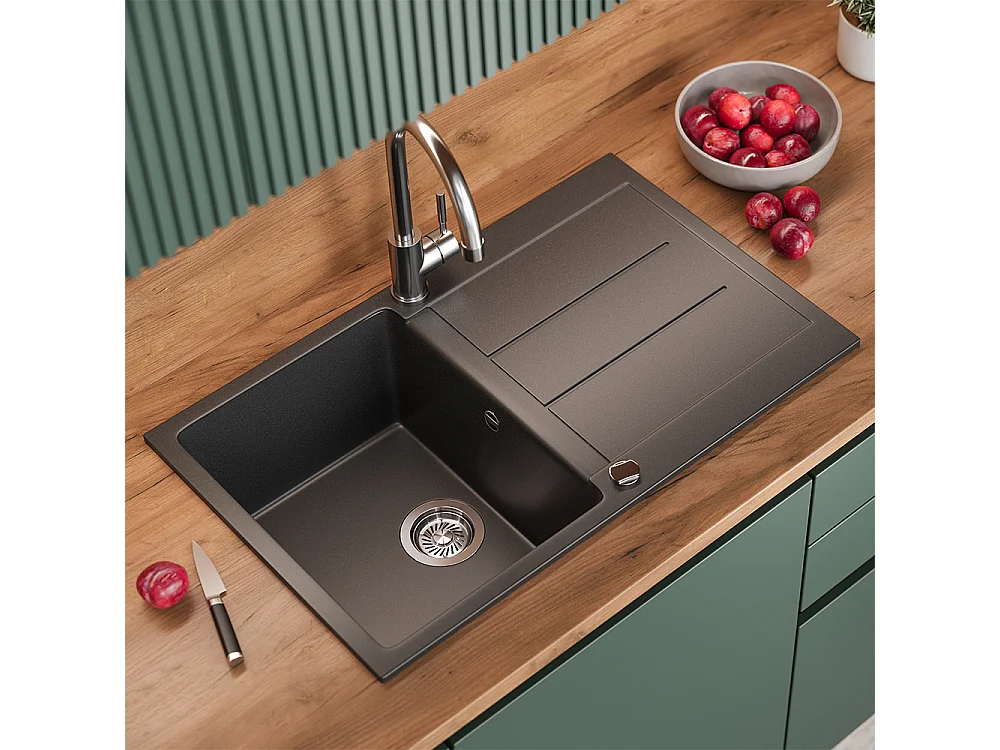 Spülbecken schwarz 78x50x20 kapstadt