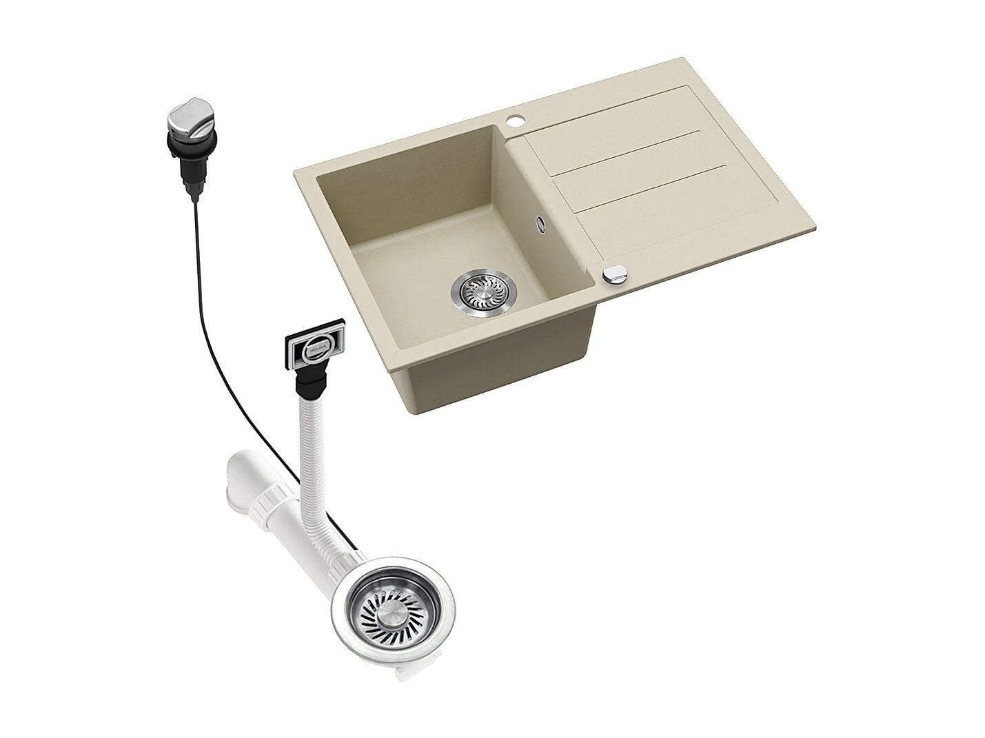 Spülbecken beige 78x50x20 kapstadt