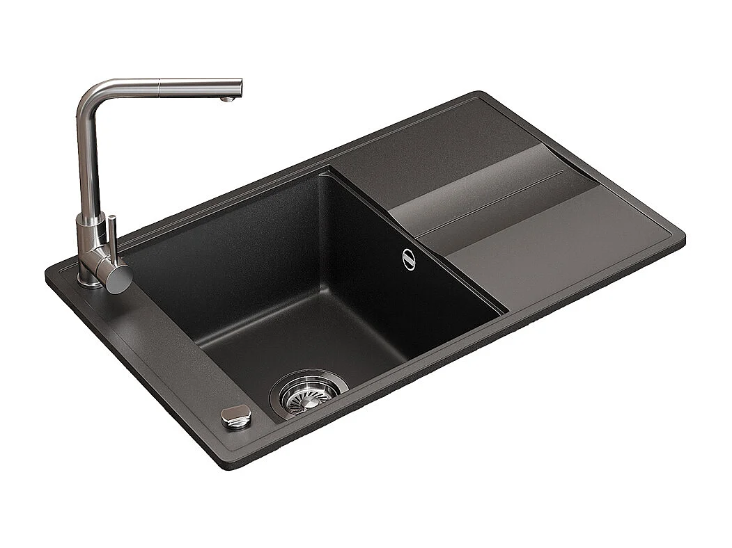 Spülbecken schwarz 78x50x20 kyoto