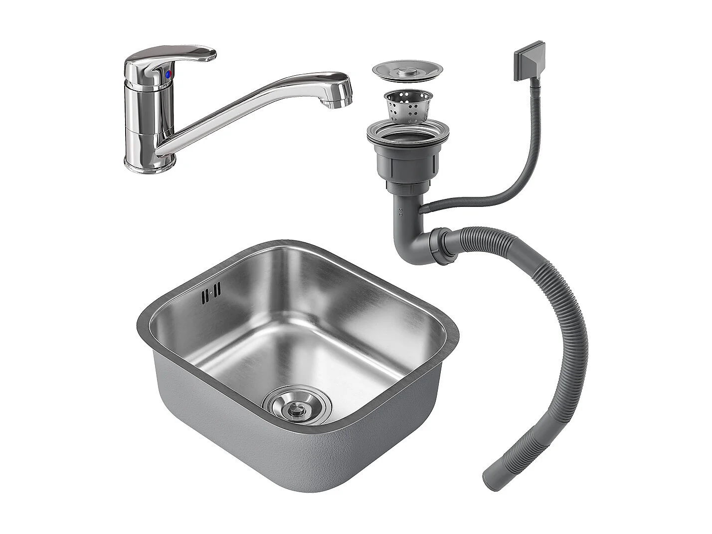 Spülbecken stahl 39x44x19.5 flova