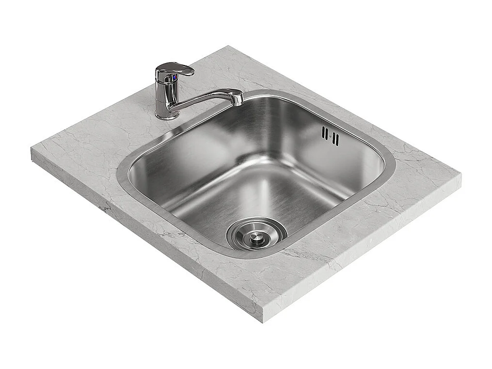 Évier acier 39x44x19.5 flova