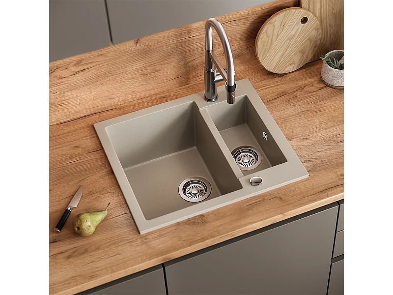 Spülbecken beige 58x50x28 prag