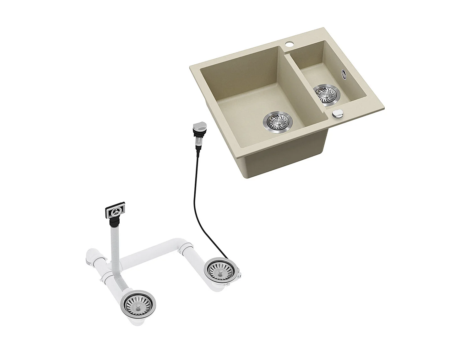 Spülbecken beige 58x50x28 prag