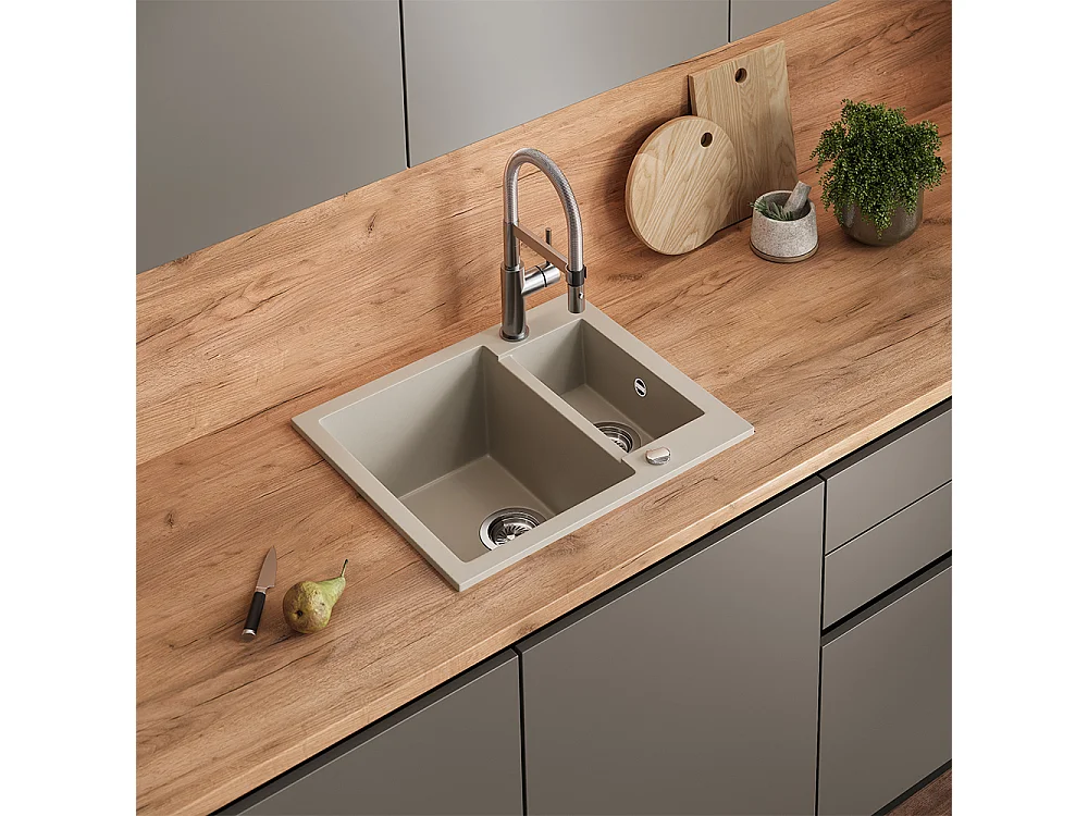 Spülbecken beige 58x50x28 prag