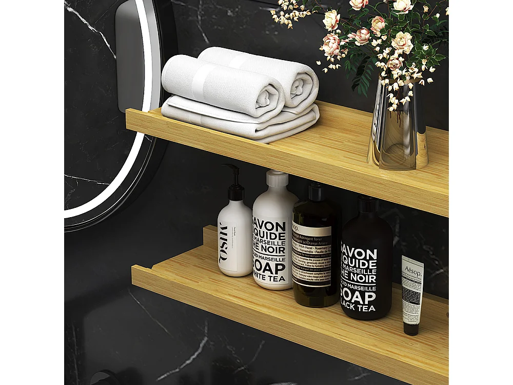 Estantería de pared madera natural 50x15x4 linus