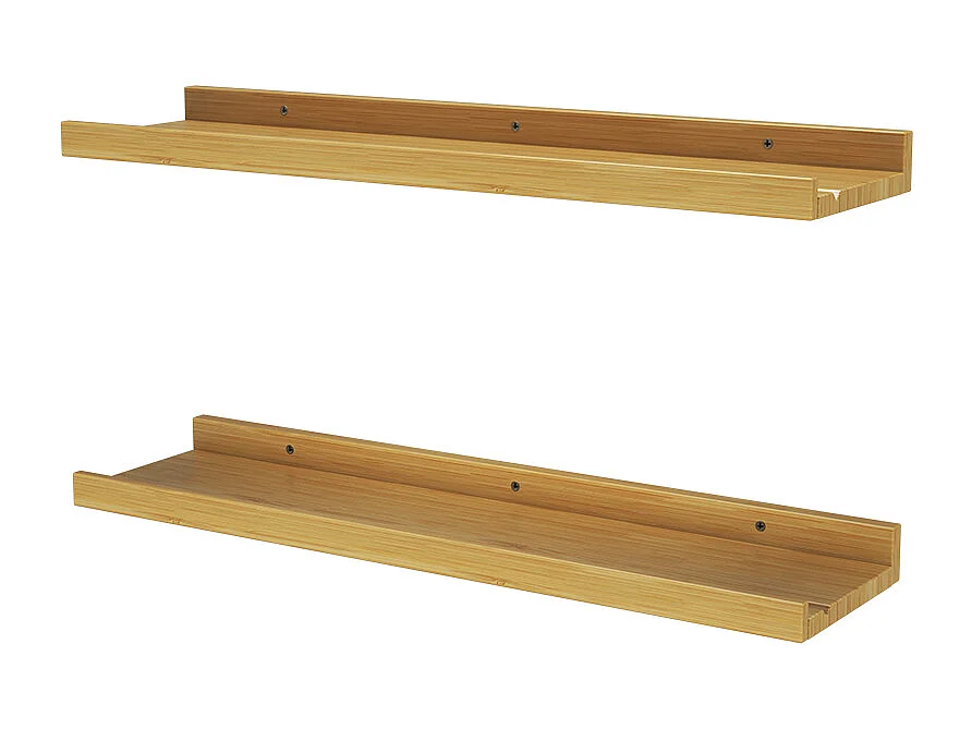 Estantería de pared madera natural 60x15x4 linus