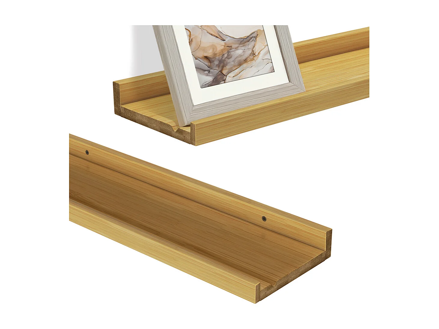 Étagère murale naturel bois 60x15x4 linus