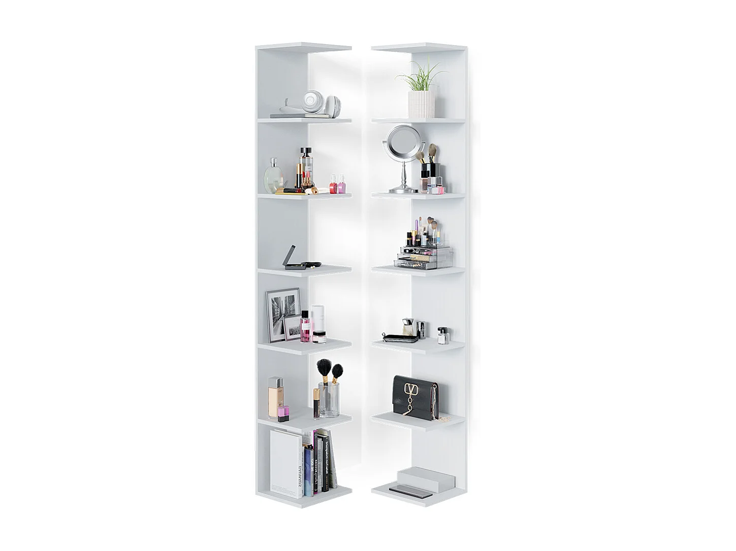 Estante de pared blanco 30x28x190 paolo