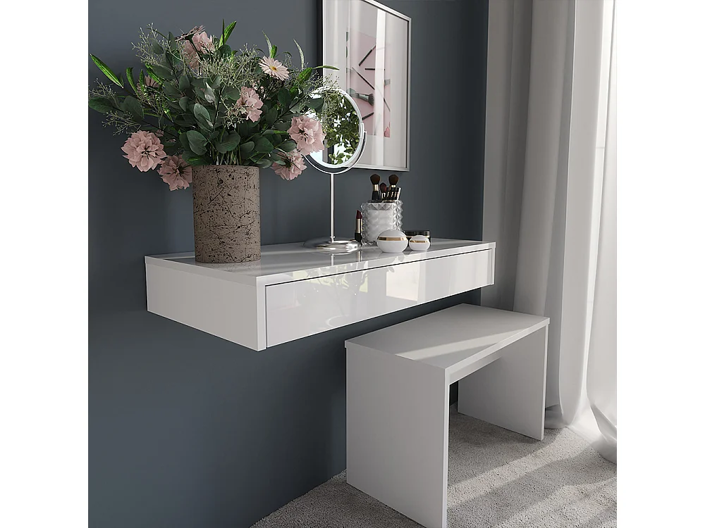 Etagère blanc/blanc brillant 81.4x40.1x12 sherry