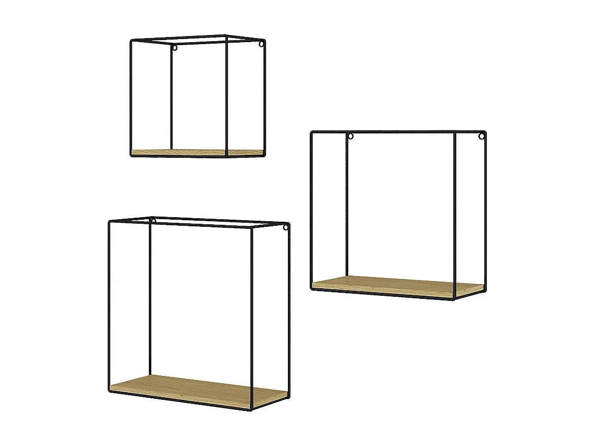 Étagère chêne de force doré 32x12x32 hilde