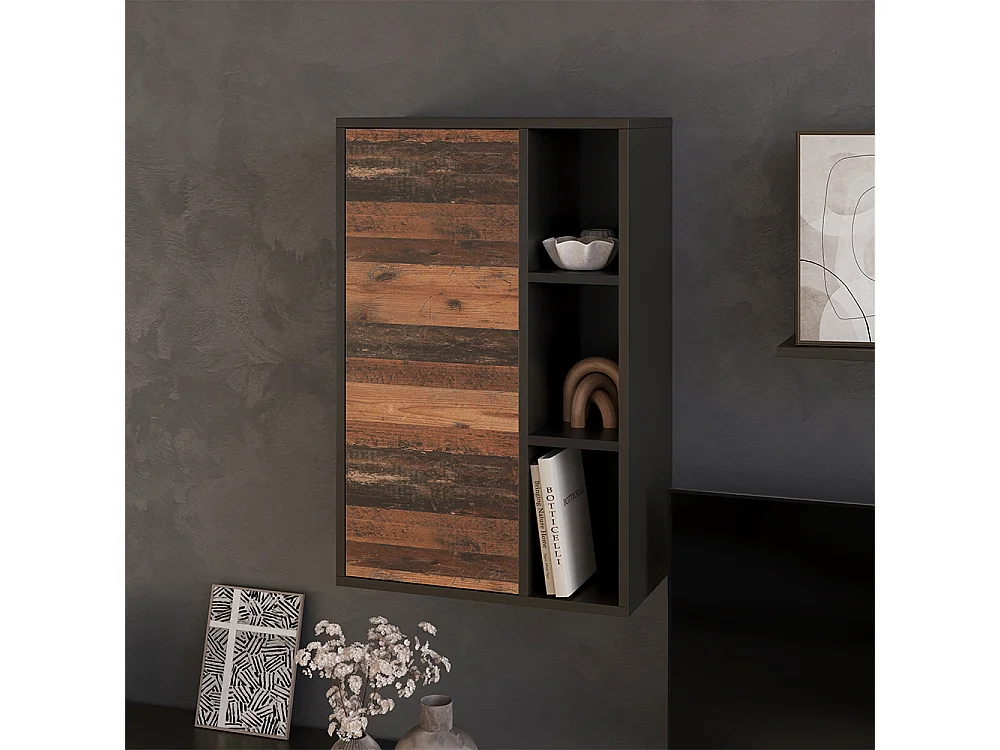 Etagère noir/ancien style 50.1x28.3x78.4 berno