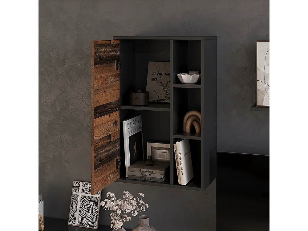 Etagère noir/ancien style 50.1x28.3x78.4 berno