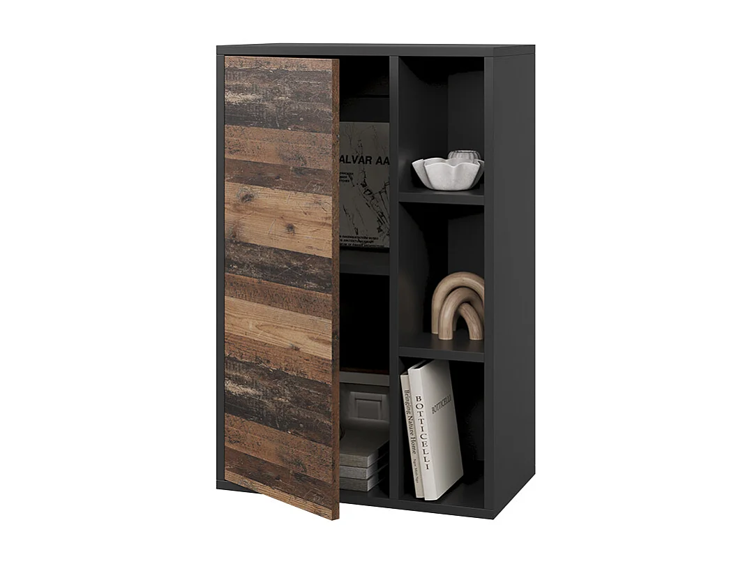 Etagère noir/ancien style 50.1x28.3x78.4 berno