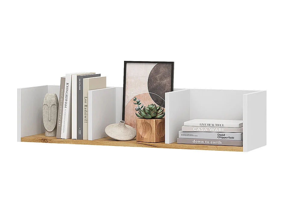 Étagère murale chêne blanc/force de lor 90x24x20 tomy