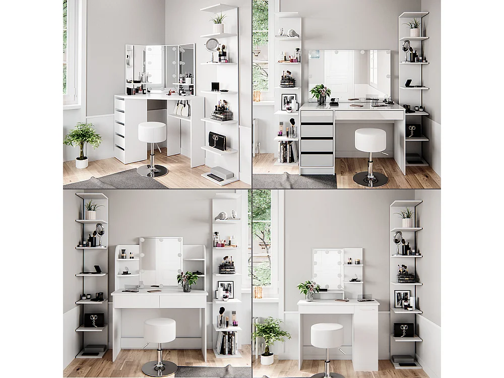 Estante de pared blanco 30x28x190 paolo