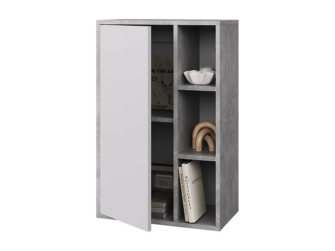 Etagère béton/blanc 50.1x28.3x78.4 berno