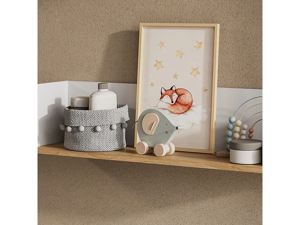 Etagère blanc/artisan 93.4x20x20 viktor