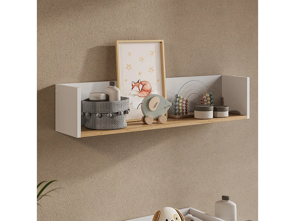 Etagère blanc/artisan 93.4x20x20 viktor