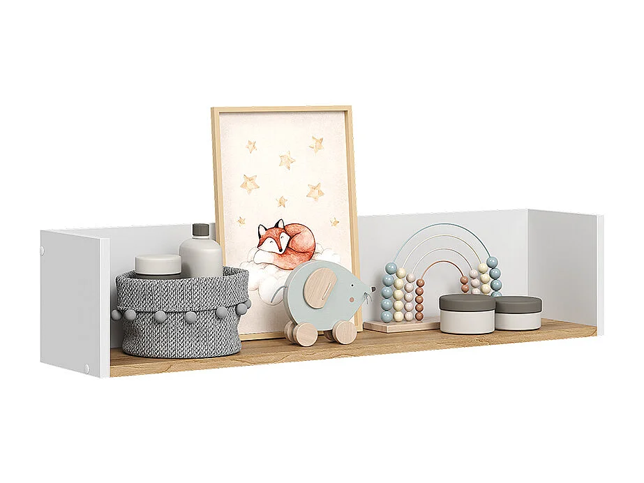 Etagère blanc/artisan 93.4x20x20 viktor