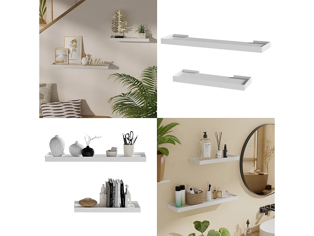 Estante de pared blanco 60x15x3 erni