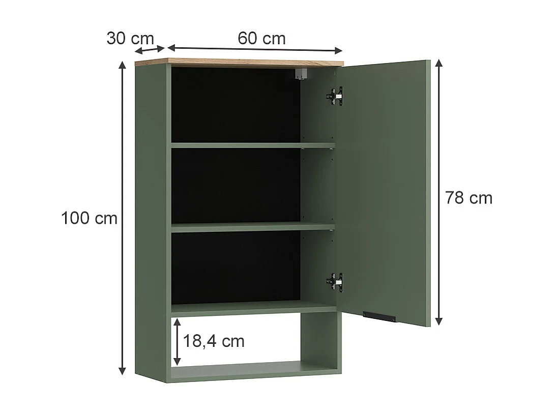 Etagère vert 60x30x100 wido