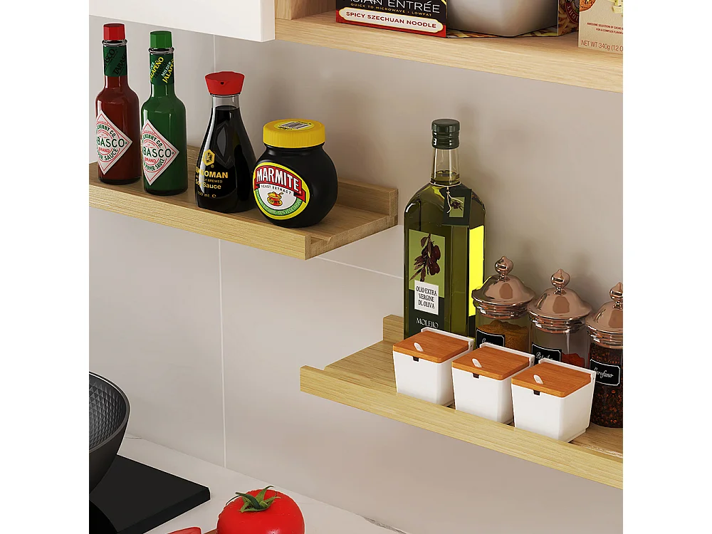 Étagère murale naturel bois 40x15x4 linus