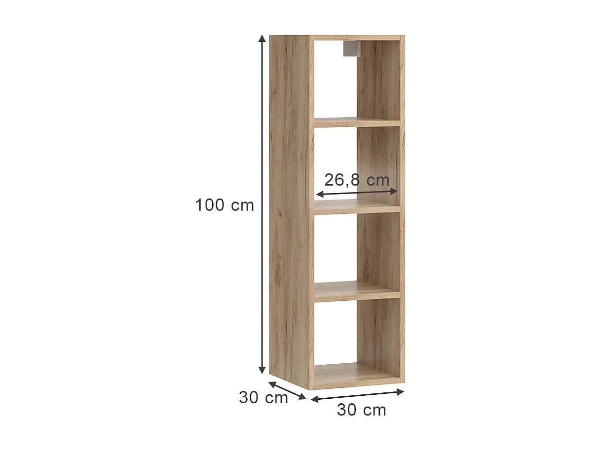 Étagère murale anthracite 30x30x100 wido