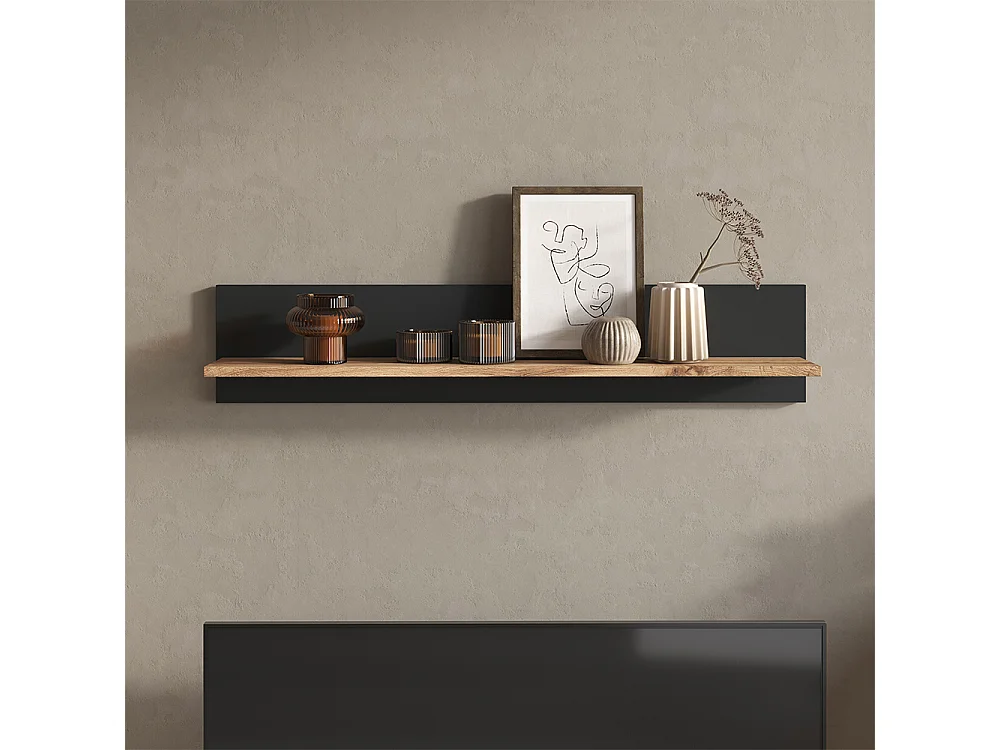 Étagère chêne wotan 100x17.2x20 amber