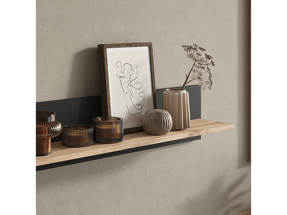 Étagère chêne wotan 100x17.2x20 amber