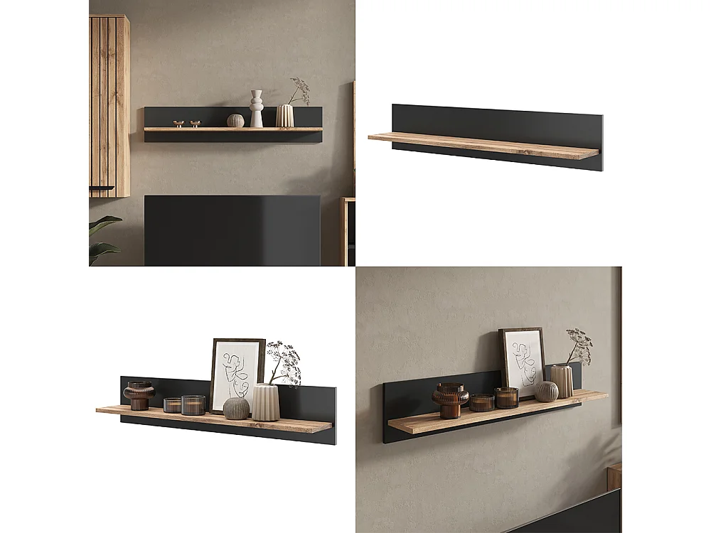 Étagère chêne wotan 100x17.2x20 amber