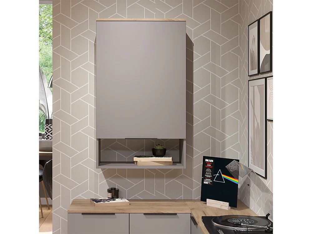 Estante de pared gris 60x30x100 wido