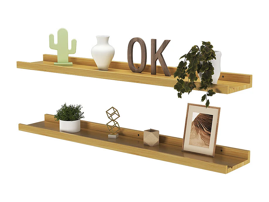Wandregal naturholz 90x15x4 linus