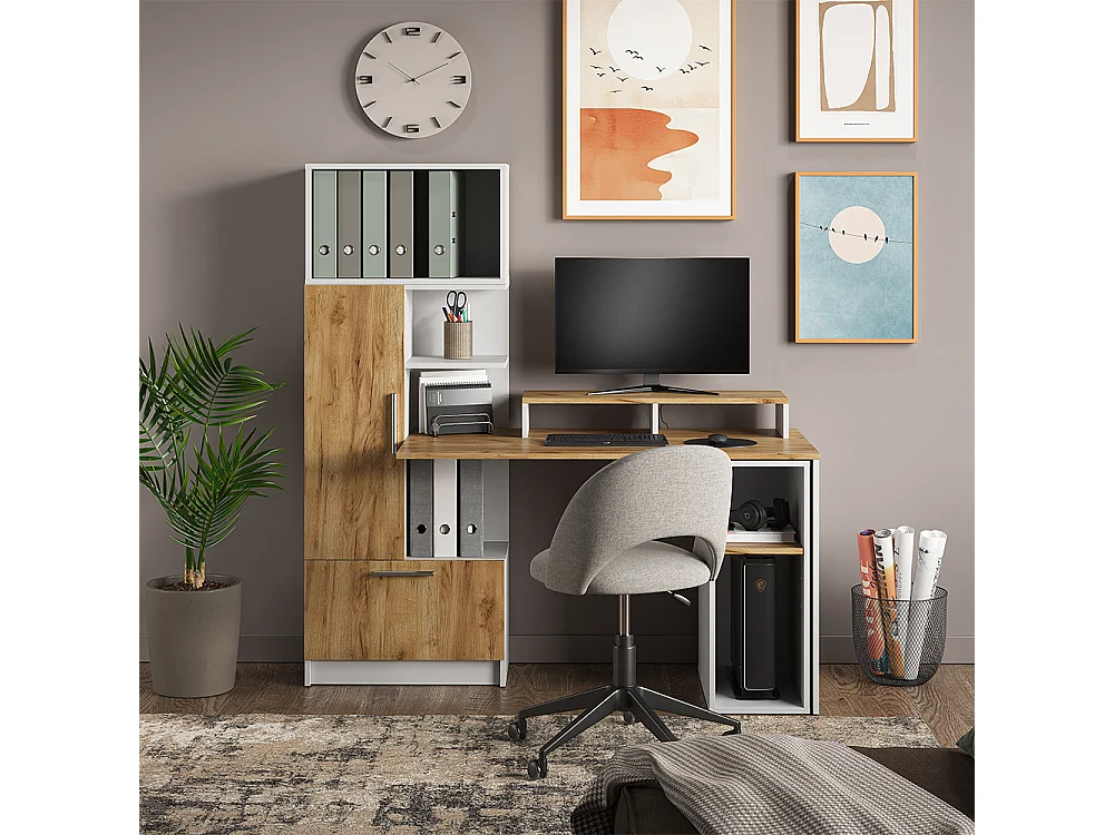 Étagère murale blanc 60x30x36 tomy