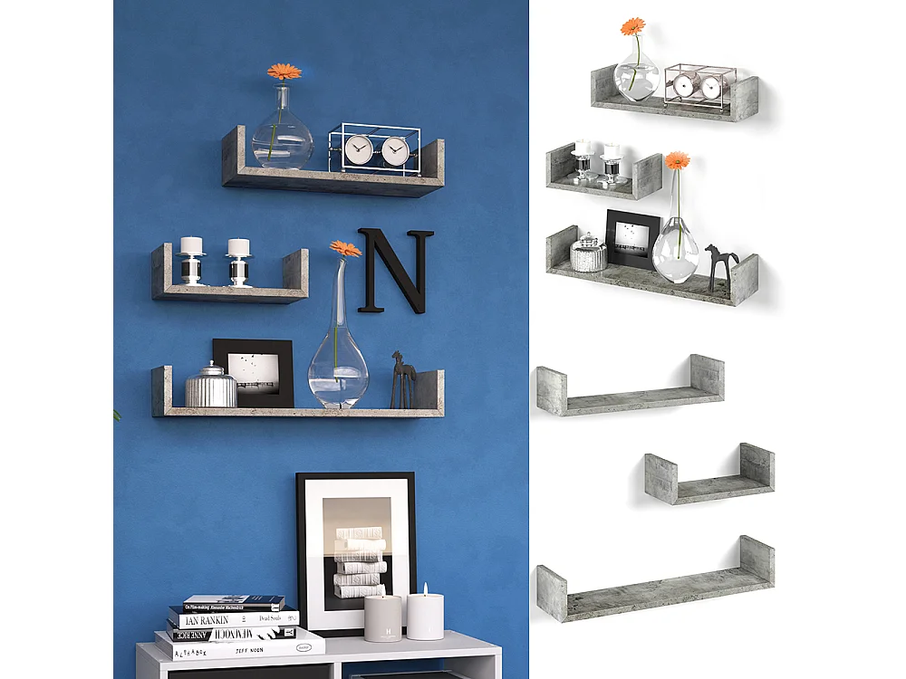 Étagère béton 60x15x10