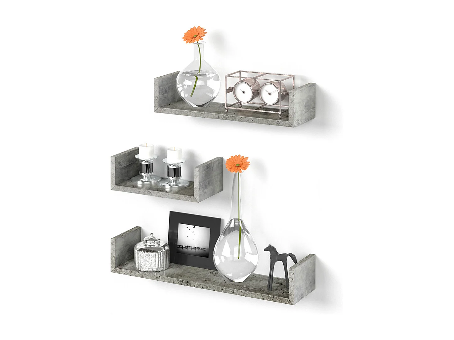 Étagère béton 60x15x10