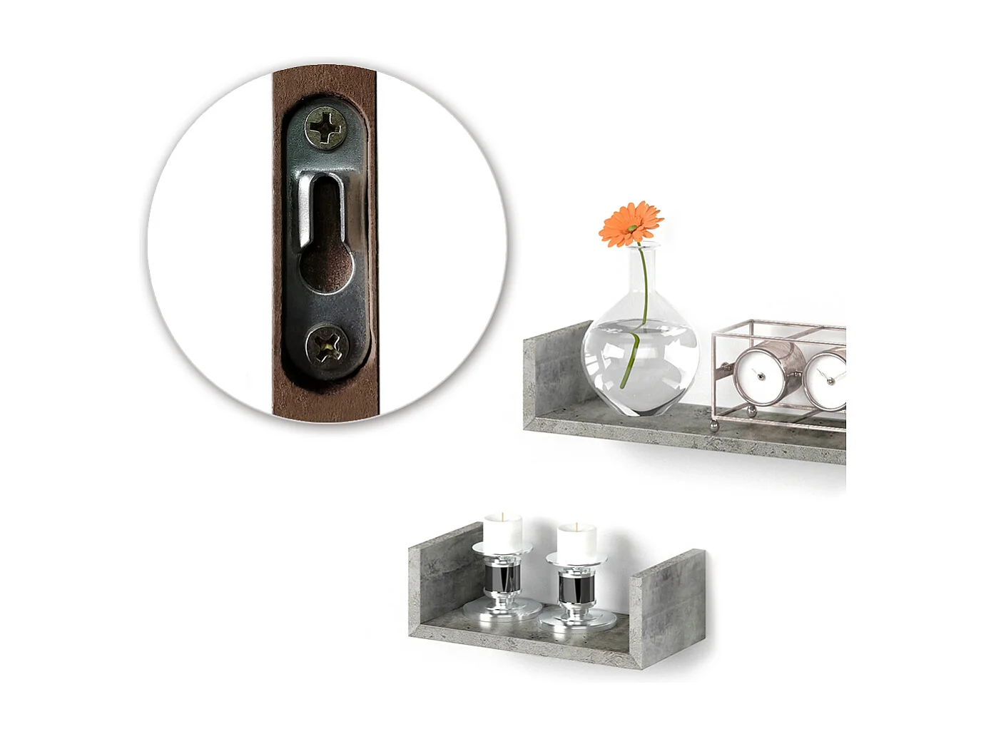 Étagère béton 60x15x10