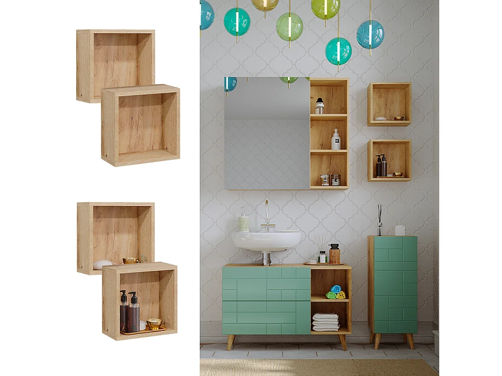 Étagère chêne 30x15x30 rudi