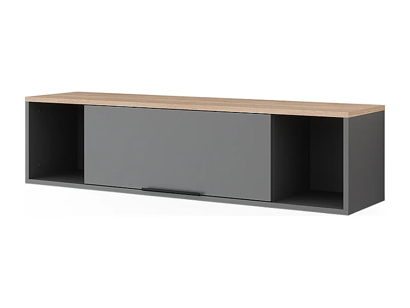Étagère murale anthracite/sonoma 120x30x30 betti